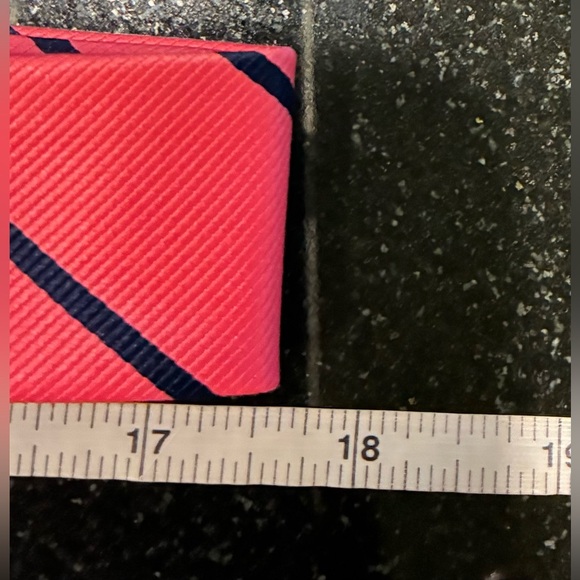 Lauren Ralph Lauren Tie Belt Pink And Navy Double O Ring Clasp 40” Length - Picture 5 of 8